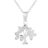 Dainty Crystal Tree of Life Pendant